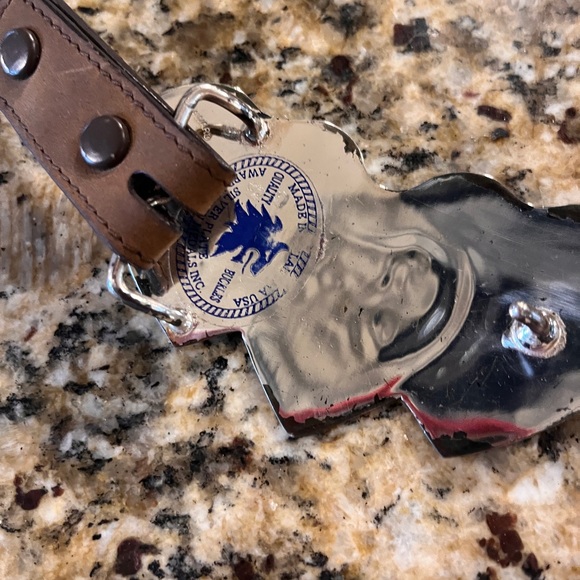 Vintage Silver Plated Heart Belt Buckle and Belt - Picture 7 of 14